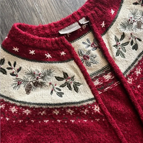 Vintage Croft & Barrow Christmas Sweater with zip closure - Picture 2 of 4
